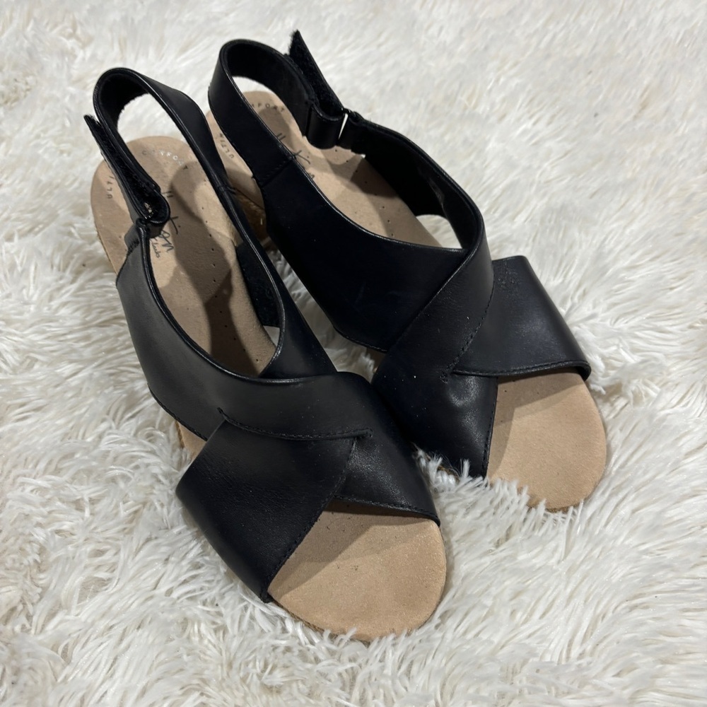 Clarks Collection Women's Wedge espadrilles Sandals Lafley Alaine Size 9 - Picture 3 of 12